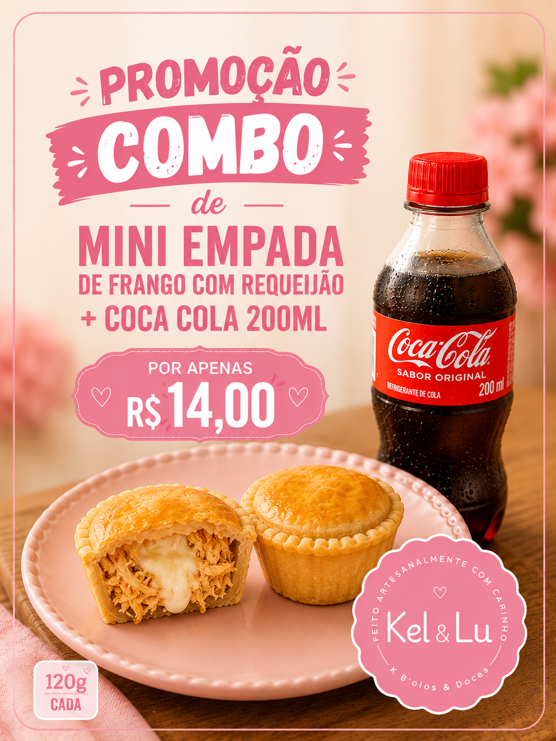 Mini Empada de frango 120g- Combo