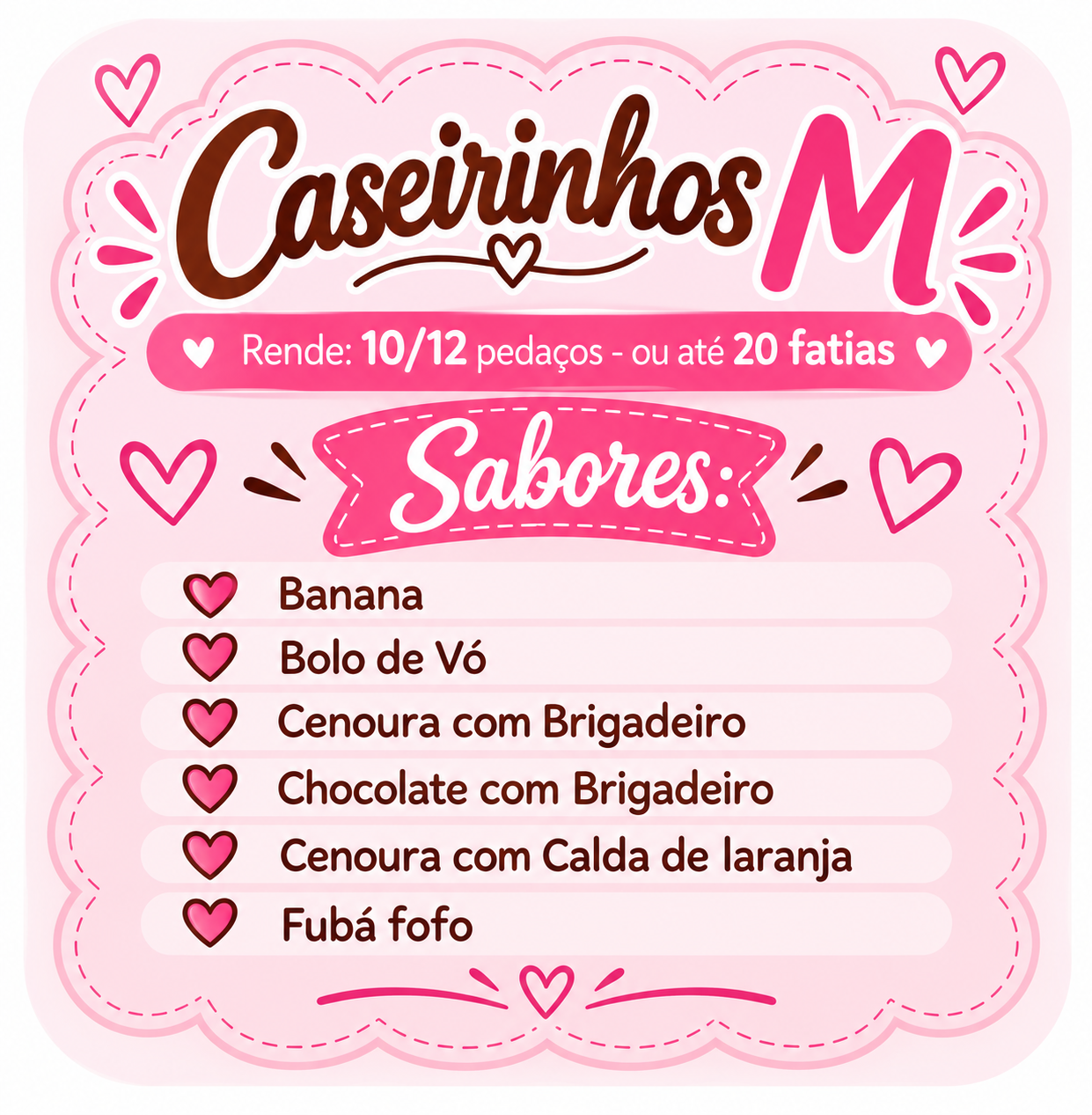 Caseirinho M (Escolha o sabor)
