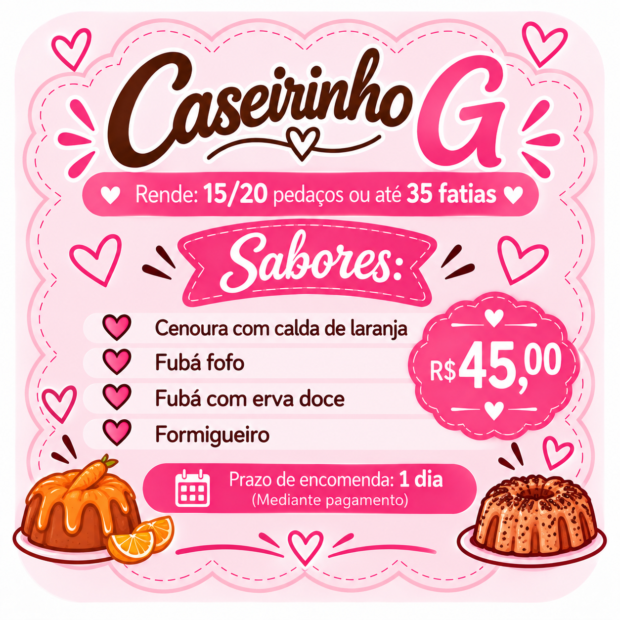 Caseirinho G (Escolha o sabor)
