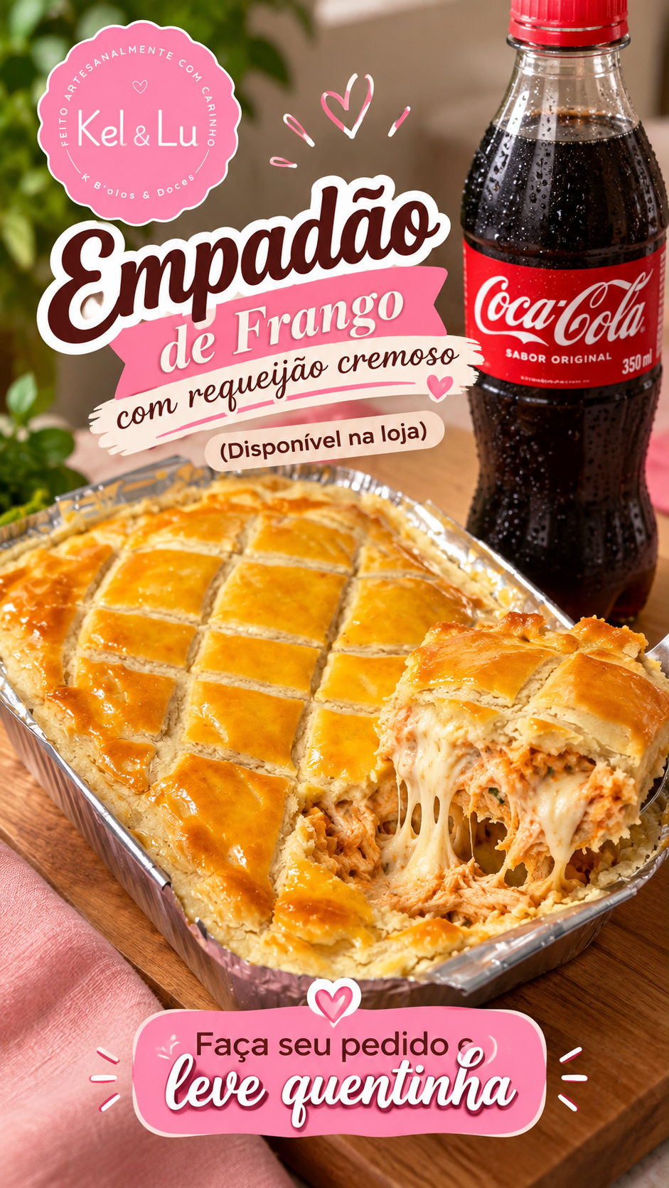Empada de frango com requeijão